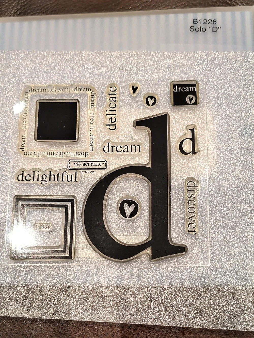 Close to My Heart Solo "D" Embellishment Se1312 NWT